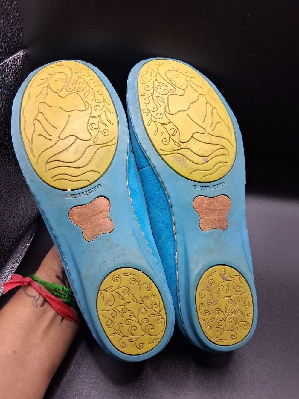 Born Turquoise Leather Loafers with Bamboo-Style Bit - Picture 8 of 12